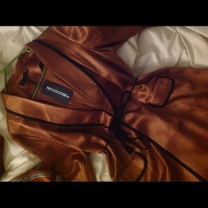 Brown contrast blazer dress